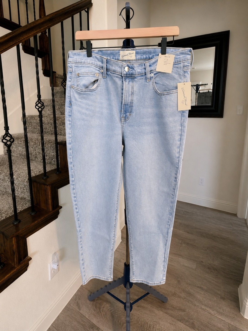 Universal Thread 80s Slim Light Wash Jeans Size 16 Regular NWT Mid Rise
